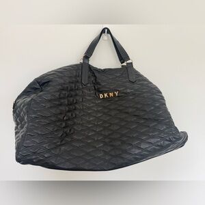 DKNY Black Quilted Travel Bag